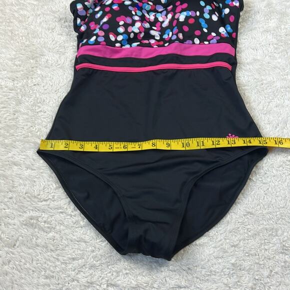 Aquabelle swimsuits for all polka dot and black one piece suit, size 8 - Picture 4 of 8